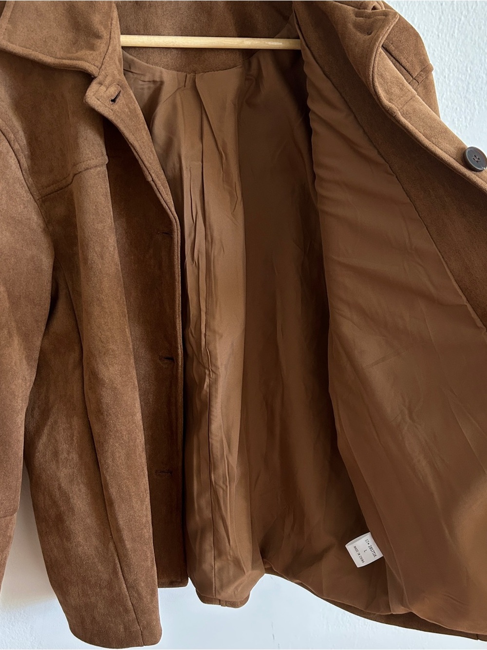 Classic Brown Suede Lightweight Shirt Jacket - Women's Casual Layer - Picture 7 of 9
